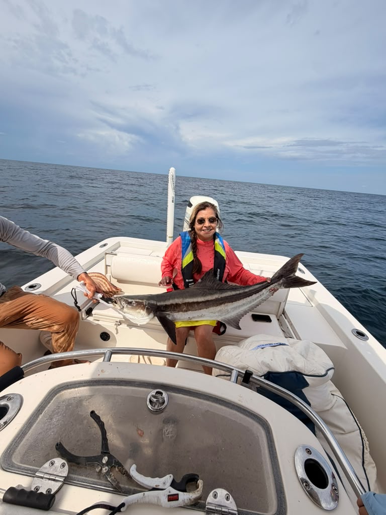 Cobia caught on a jig by Gloria